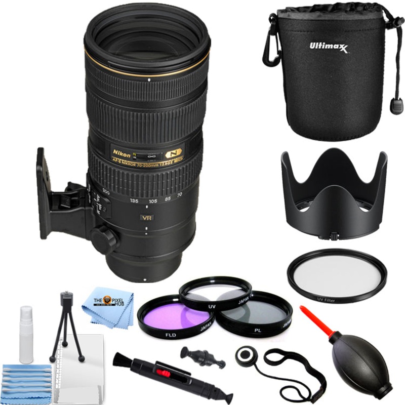 Nikon AF-S NIKKOR 70-200mm f/2.8G ED VR II Lens 2185 – Filter Kit Bundle