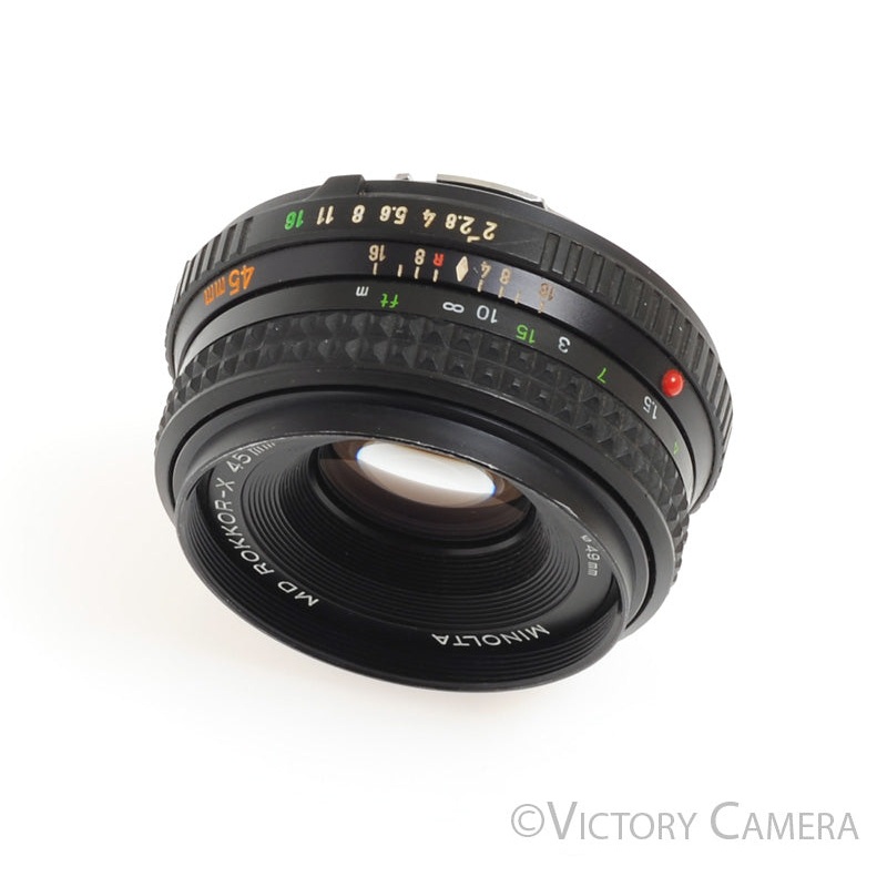 Minolta MD Rokkor-X 45mm f2 Manual Focus Pancake Prime Lens [EXC+]