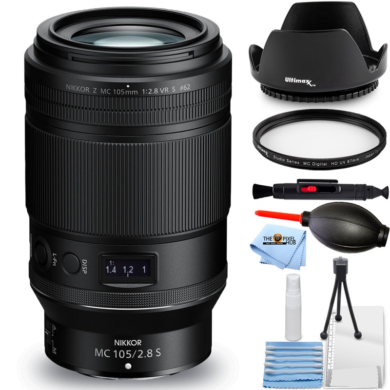 Nikon NIKKOR Z MC 105mm f/2.8 VR S Macro Lens 20100 – 7PC Accessory Bundle