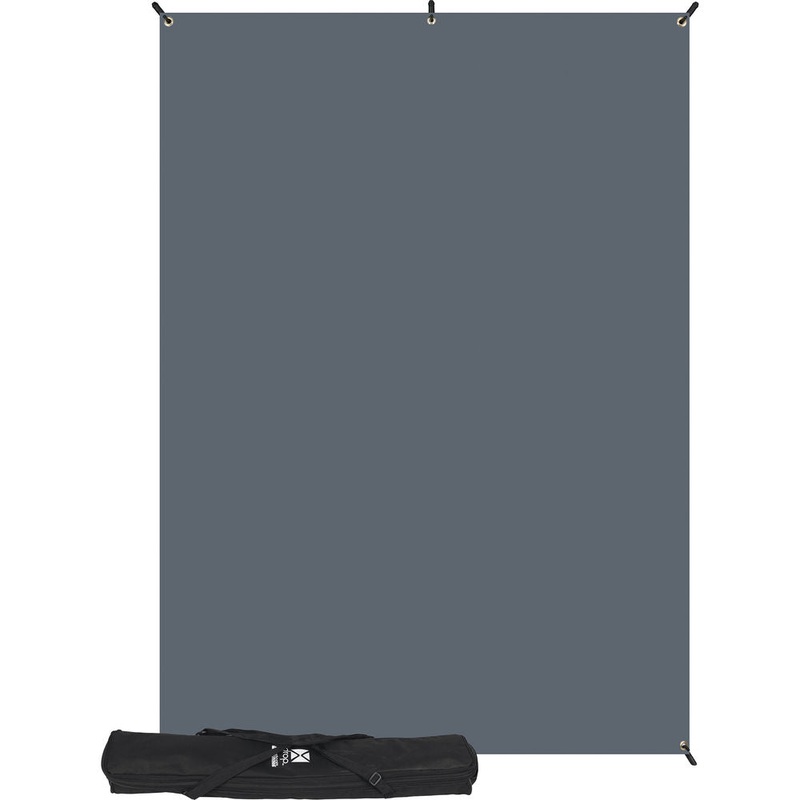 Westcott X-Drop Backdrop with X-Drop Stand 5 x 7′ Neutral Gray