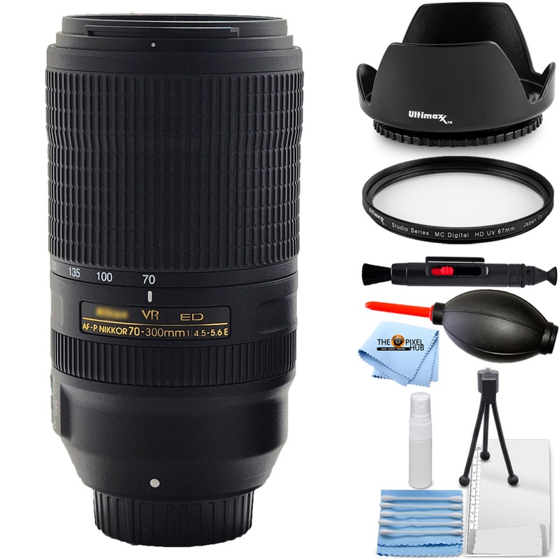 Nikon AF-P NIKKOR 70-300mm f/4.5-5.6E ED VR Lens 20068 – Essential UV Bundle