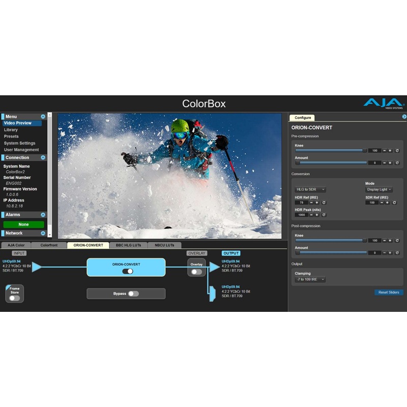 AJA ColorBox License for ORION-CONVERT – CB-LIC-OC