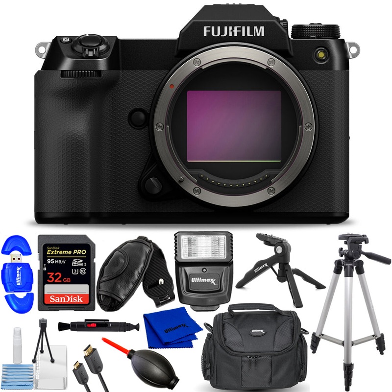 FUJIFILM GFX 100S II Medium Format Mirrorless Camera – 12PC Accessory Bundle
